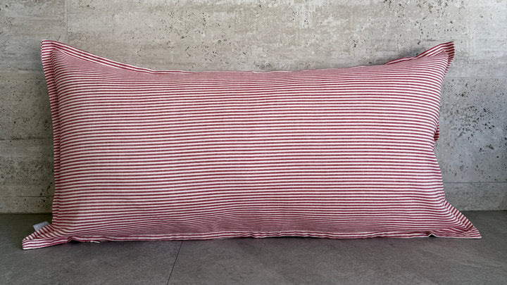 FUNDA COJÍN FLORENCIA LÍNEAS ROJO