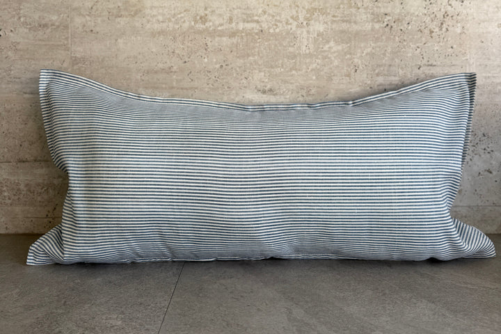 FUNDA COJÍN FLORENCIA LÍNEAS AZUL