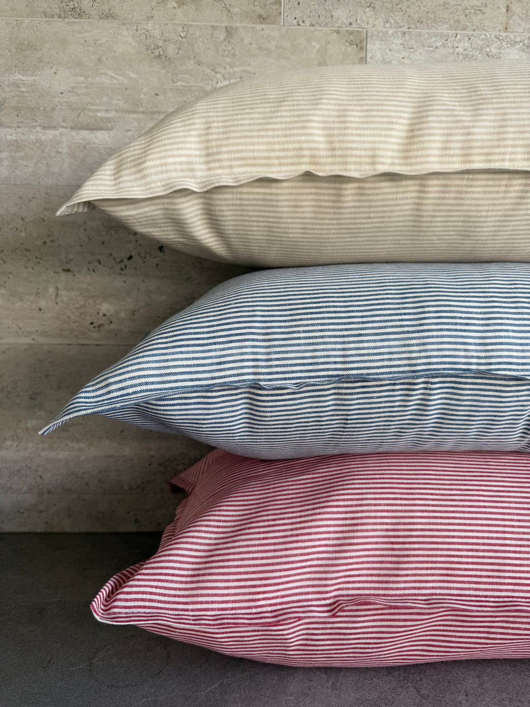 FUNDA COJÍN FLORENCIA LÍNEAS BEIGE