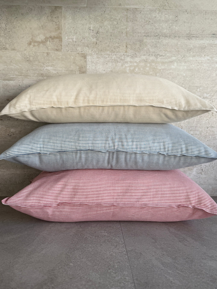 FUNDA COJÍN FLORENCIA LÍNEAS BEIGE