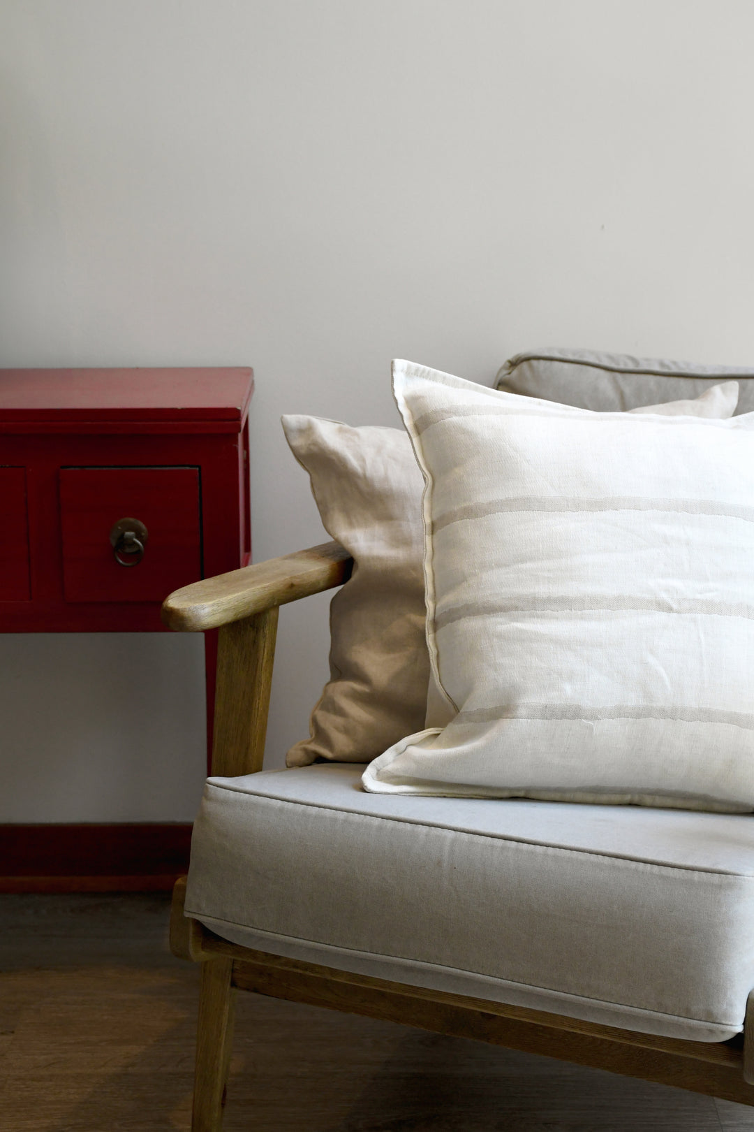 Funda de Cojín Araucaria Líneas Beige