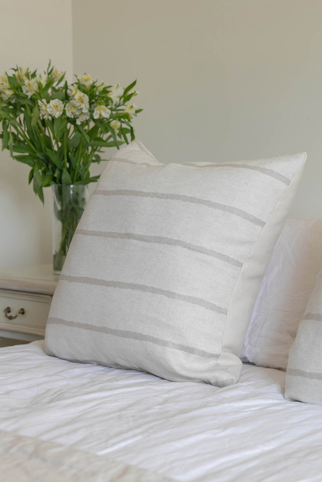 Funda de Cojín Araucaria Líneas Beige