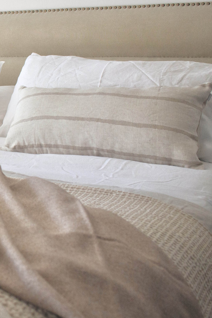 Funda de Cojín Araucaria Líneas Beige