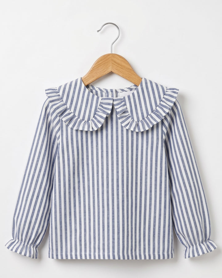 Blusa Sofía Azul líneas