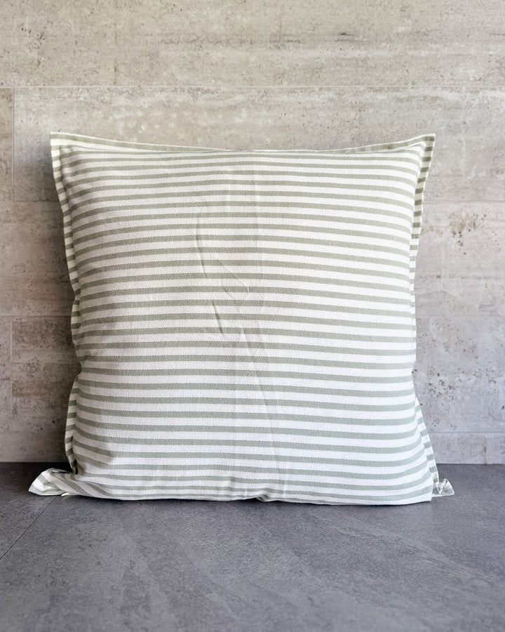 Funda de cojín líneas playa verde