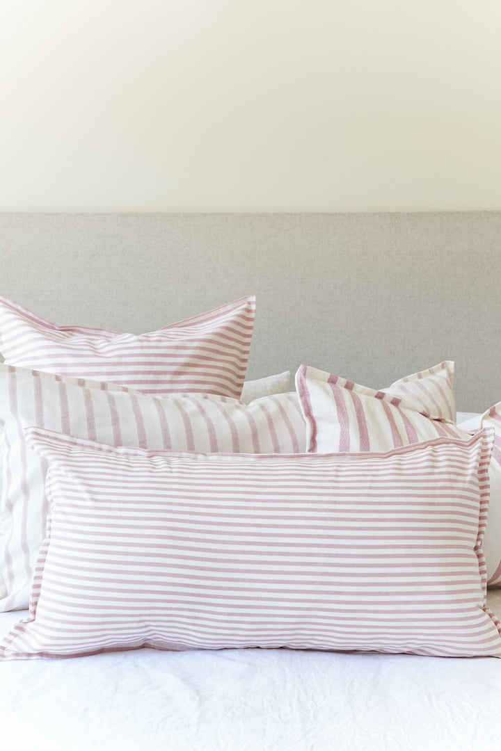 Funda de cojín Rayadita Rosado