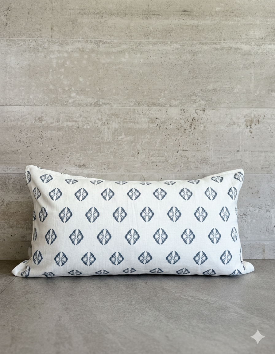 Funda de cojín diseño azul Cannes