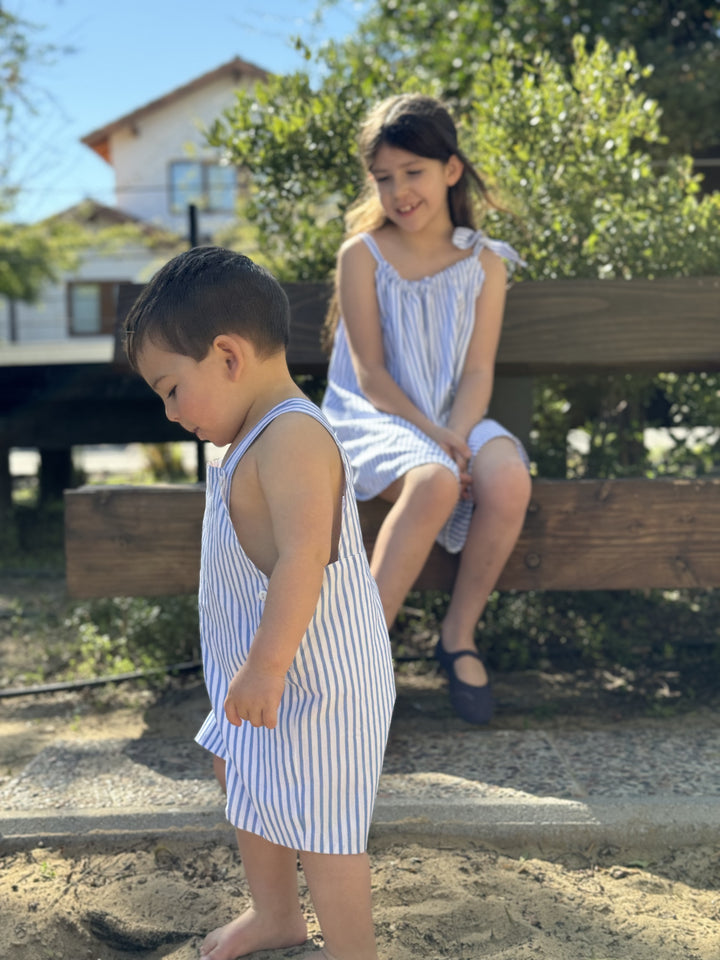 Vestido líneas azul