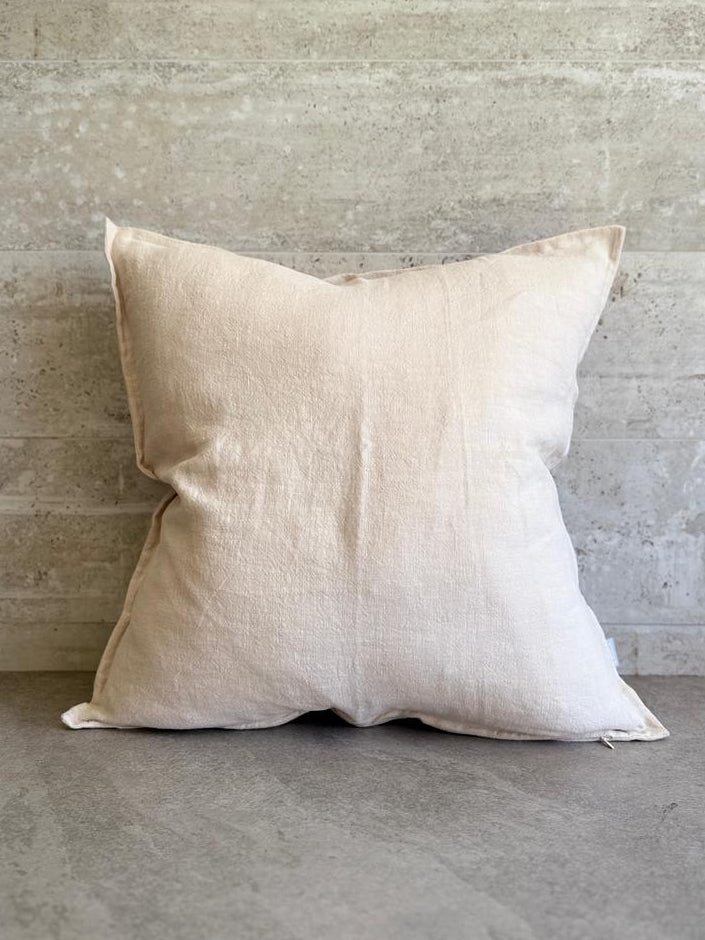 FUNDA COJÍN LINO NATURAL BEIGE