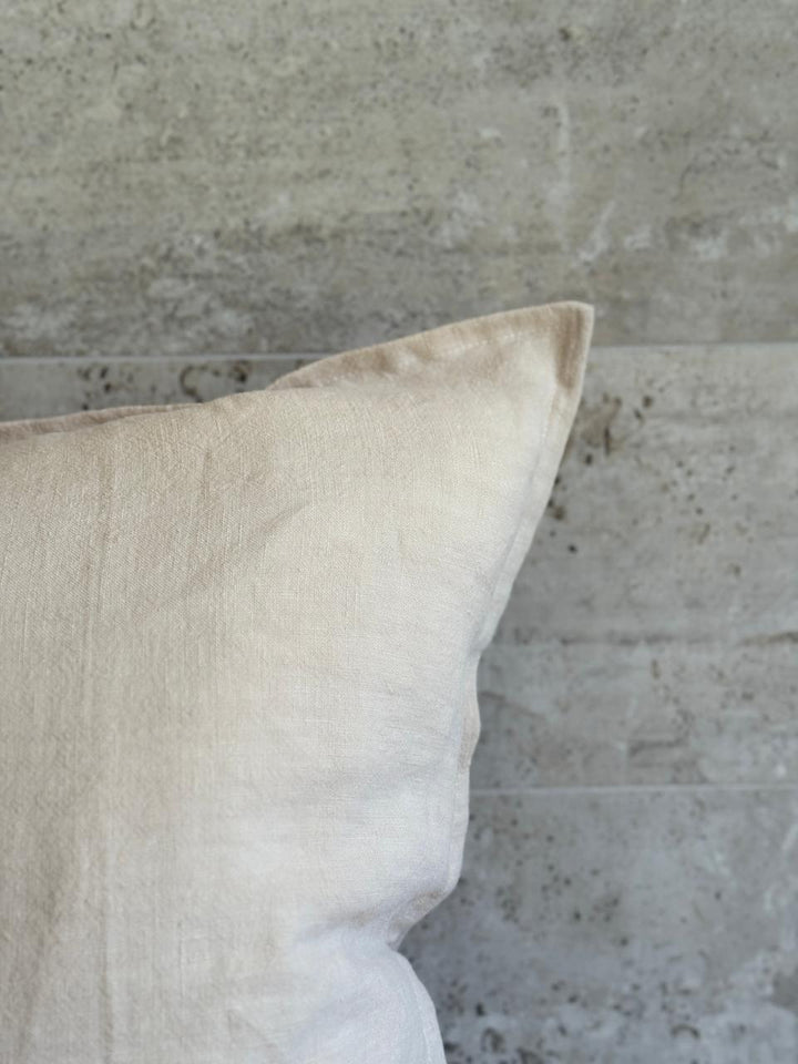 FUNDA COJÍN LINO NATURAL BEIGE