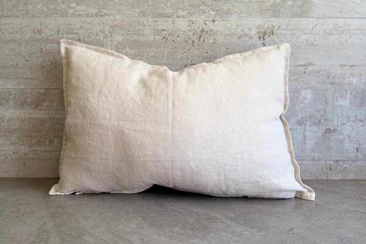FUNDA COJÍN LINO NATURAL BEIGE