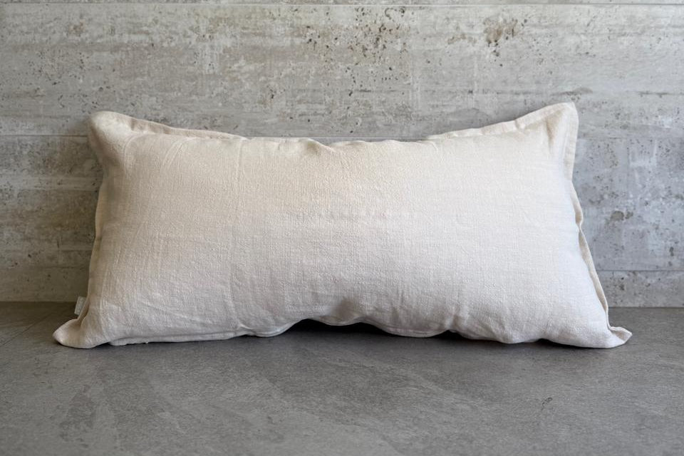 FUNDA COJÍN LINO NATURAL BEIGE