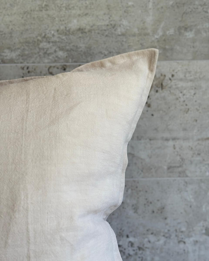 FUNDA COJÍN LINO NATURAL BEIGE